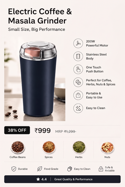 Electric Coffee Grinder(Random Color)