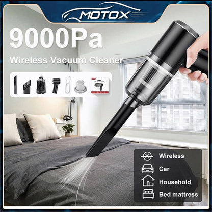 3-in-1 Car Vaccum Cleaner with Blower, USB Rechargeable, Black, Wireless Handheld Mini Design, Strong Suction, Washable HEPA Filter for Car, Home, Travel (Multi)