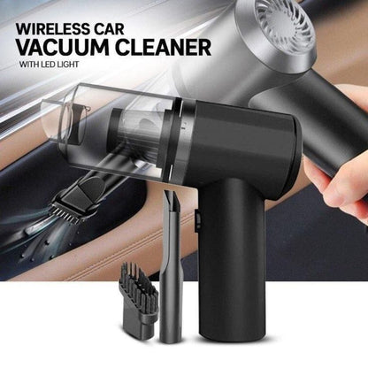 3-in-1 Car Vaccum Cleaner with Blower, USB Rechargeable, Black, Wireless Handheld Mini Design, Strong Suction, Washable HEPA Filter for Car, Home, Travel (Multi)